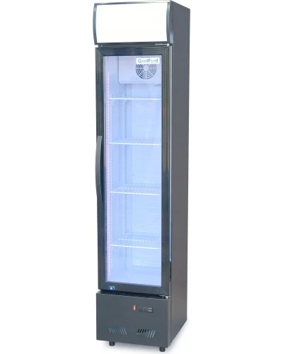 Шафа холодильна для напоїв GoodFood BC160BW2LEDCOL чорна-біла