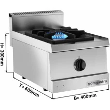Плита газова - 1 конфорок - 6,5 kW GGM Gastro