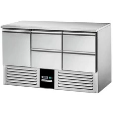 Саладетта / Холодильний стіл PREMIUM - 1,37 x 0,7 m - 1 двері та 4 шухляди 1/2 GGM Gastro