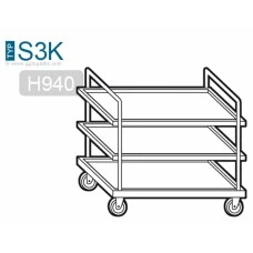 Сервірувальний візок – 1,0 м - з 3x рівнем GGM Gastro