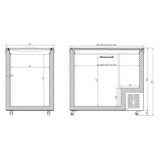 Морозильна скриня (лар) з прямими розсувними стулками JUKA М500Р (Польща)