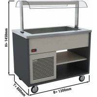Холодильна витрина - 1,3 x 0,8 m - 3x GN 1/1 GGM Gastro