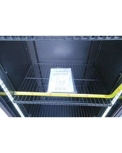 Шафа холодильна для напоїв GoodFood BC360NBB2LED чорна-чорна