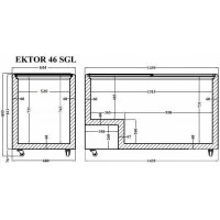 EKTOR 46 SGL (445л) Морозильна скриня з прямим склом CRYSTAL S.A. Греція