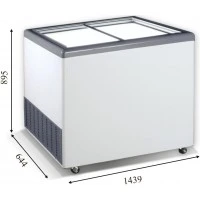 EKTOR 46 SGL (445л) Морозильна скриня з прямим склом CRYSTAL S.A. Греція