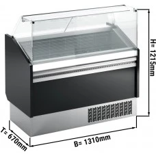 Вітрина для морозива – 1,31 x 0,67 м - чорний GGM Gastro
