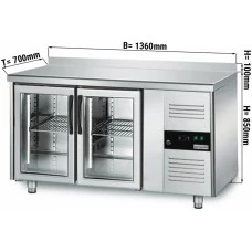 Холодильний стіл ECO - 1,36 x 0,7 m - 2 скляних дверей GGM Gastro