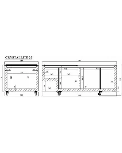 CRYSTALLITE 20 (800л) Морозильна бонета CRYSTAL S. A. Греція