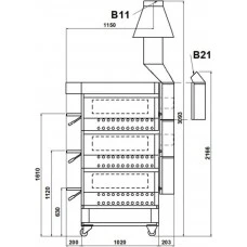 Піч для піци P110/A 3/S (Moretti Forni)