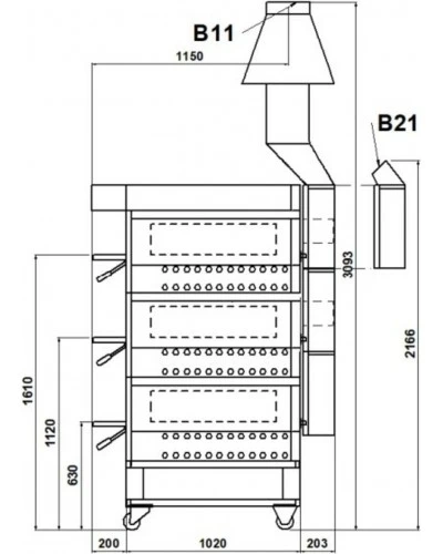 Піч для піци P110/A 3/S (Moretti Forni)