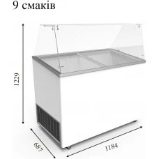 VENUS VETRINE 36 ECONOMY Морозильна вітрина для м'якого морозива CRYSTAL S.A. Греція