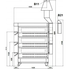 Піч для піци P110/B 3/SP (Moretti Forni)