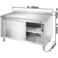 Стіл тепловий 1,4 м - з бортом GGM Gastro