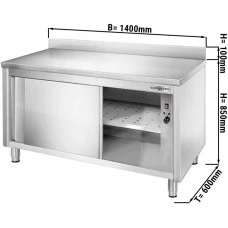 Стіл тепловий 1,4 м - з бортом GGM Gastro
