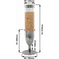 Диспенсер для мюслів з rтаem Fuß - Ø 12 cm GGM Gastro