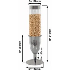 Диспенсер для мюслів з rтаem Fuß - Ø 12 cm GGM Gastro