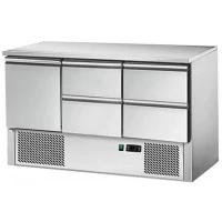 Саладетта / Холодильний стіл PREMIUM - 1,37 x 0,7 m - 1 двері та 4 шухляди 1/2 GGM Gastro