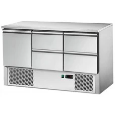 Саладетта / Холодильний стіл PREMIUM - 1,37 x 0,7 m - 1 двері та 4 шухляди 1/2 GGM Gastro