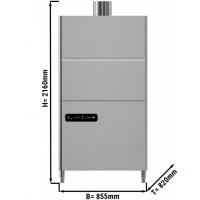 Посудомиючна машина купольна для кастрюль 12,2 kW з доазтор миючого засобу та доазтор ополіскувача (подвійна стінка) GGM Gastro