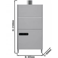 Посудомиючна машина купольна для кастрюль 12,2 kW з доазтор миючого засобу та доазтор ополіскувача (подвійна стінка) GGM Gastro