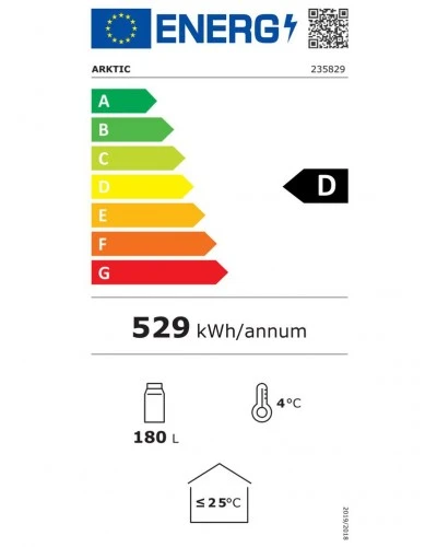 Шафа холодильна, 2-дверна 228 Л - 230V / 215W - 2/10˚C - 900x500x(H)900 mm
