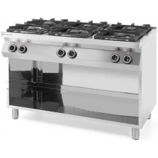 Плита газова 6-ти конфоркова Kitchen Line на відкритому модулі