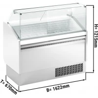 Вітрина для морозива – 1,622 x 0,67 м - біла GGM Gastro