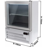 Охолоджувач бакалів - 52,5 Л - 1 скляні двері GGM Gastro