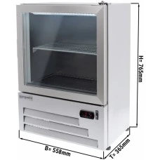 Охолоджувач бакалів - 52,5 Л - 1 скляні двері GGM Gastro