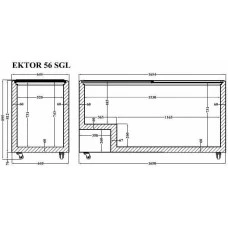 EKTOR 56 SGL (535л) Морозильна скриня з прямим склом CRYSTAL S.A. Греція