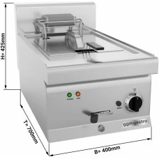 Фритюрниця електрична - 11,5 Л (9 kW) - з підставкою 1 двері GGM Gastro