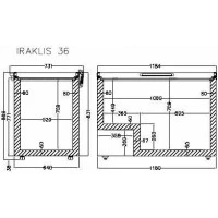 IRAKLIS 36 INOX (342л) Морозильна скриня з глухою кришкою з нержавіючої сталі ТМ CRYSTAL Греція