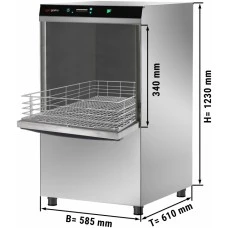 Посудомийна машина 4.9 kW - з доазтор миючого засобу (подвійна стінка) GGM Gastro