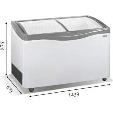 VENUS NL 46 (434л) Морозильна скриня з гнутим розсувним стеклом CRYSTAL S. A. Греція