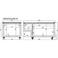 CRYSTALLITE 15 LED (600л) Морозильна бонета CRYSTAL S.A. Греція
