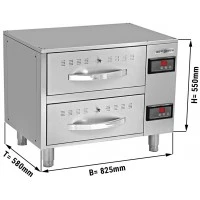 Теплова шафа з 2 шухлядами - 0,82 m - GN 1/1 GGM Gastro