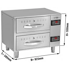 Теплова шафа з 2 шухлядами - 0,82 m - GN 1/1 GGM Gastro