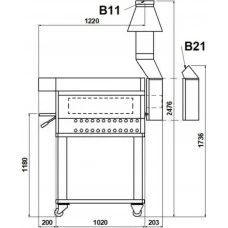 Піч для піци P110/A 1/SP (Moretti Forni)
