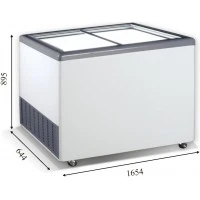 EKTOR 56 SGL (535л) Морозильна скриня з прямим склом CRYSTAL S.A. Греція