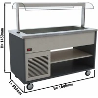 Холодильна витрина - 1,6 x 0,8 m - 4x GN 1/1 GGM Gastro