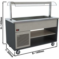 Холодильна витрина - 1,6 x 0,8 m - 4x GN 1/1 GGM Gastro