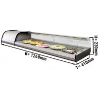 Вітрина холодильна гастрономічна для 4x (17 x 32 cм) GGM Gastro