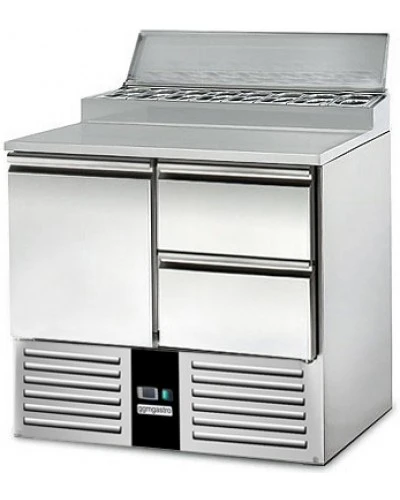 Саладетта PREMIUM - 0,9 x 0,7 m - 1 двері та 2 шухляди 1/2 GGM Gastro