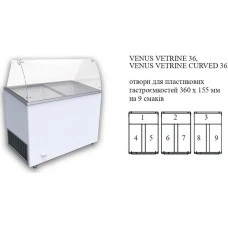 VENUS VETRINE CURVED 36 ECONOMY Морозильна вітрина для м'якого морозива гнуте скло CRYSTAL S. A. Греція
