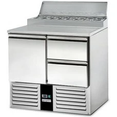 Саладетта PREMIUM - 0,9 x 0,7 m - 1 двері та 2 шухляди 1/2 GGM Gastro