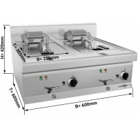 Фритюрниця електрична - 11,5 + 11,5 Л (18 kW) GGM Gastro