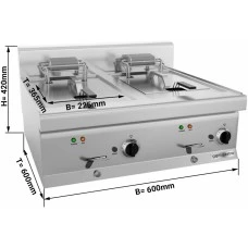 Фритюрниця електрична - 11,5 + 11,5 Л (18 kW) GGM Gastro