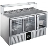 Саладетта PREMIUM - 1,36 x 0,7 m - 3 скляних дверей GGM Gastro