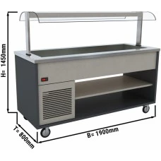 Холодильна витрина - 1,9 x 0,8 m - 5x GN 1/1 GGM Gastro