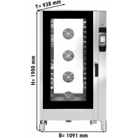 Пароконвектомат - сенсорне управління - 20x GN 1/1 GGM Gastro